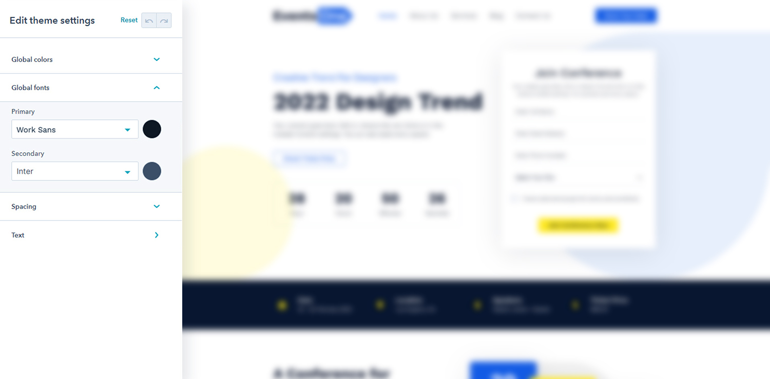 Theme Global Fonts