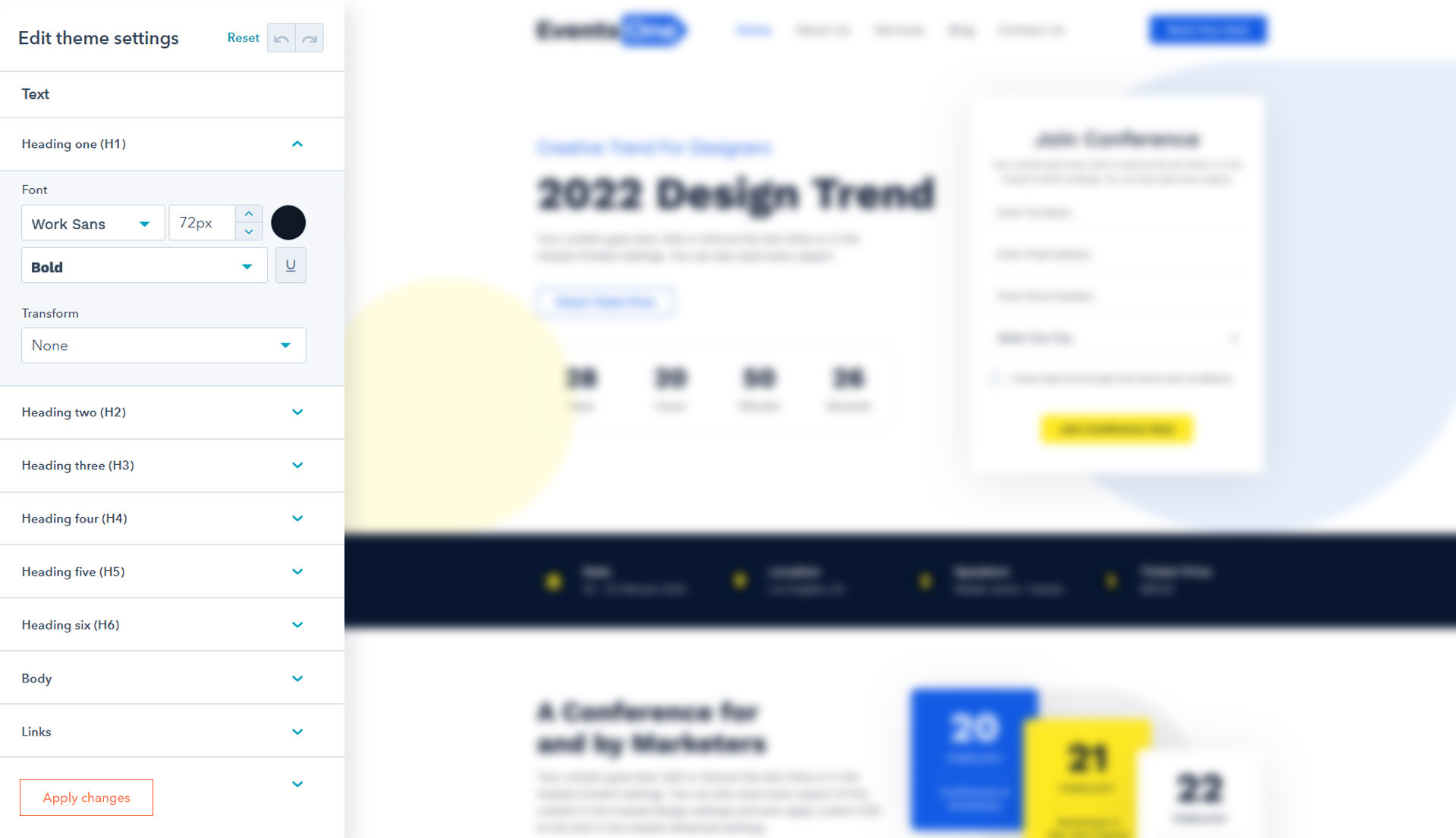 Theme Typography